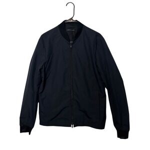 Theory Jacket Mens Medium Navy Blue Bomber Full Zip Pockets Lightweight Casual
